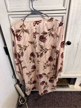 saltwater LUXE Blush Pink Floral Midi Skirt